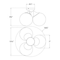Cristol Large Triple Flush Mount