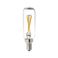 Clear Tubular Candelabra Bulb 2 Watt Clear LED Dimmable E12 2700K