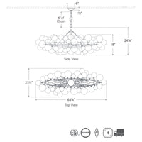 Talia Large Linear Chandelier