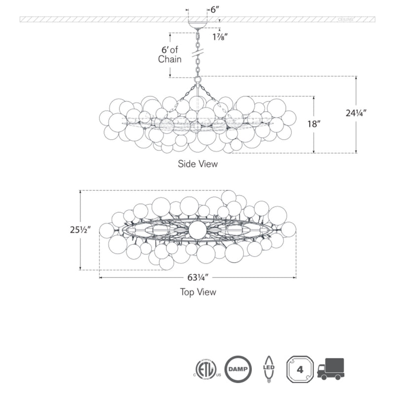 Talia Large Linear Chandelier
