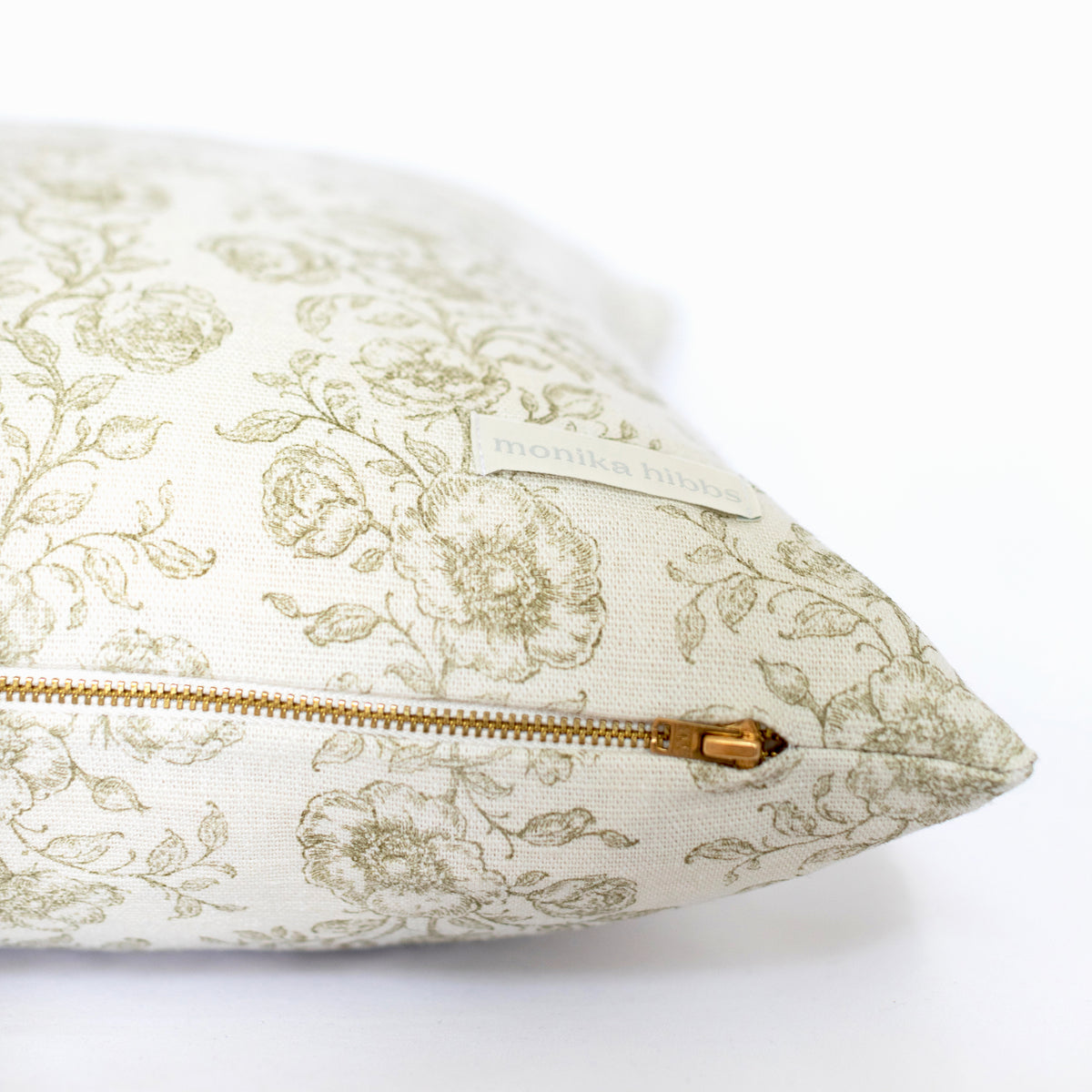 Mabel Lynn Pillow Cover - Olive - 22" x 22"