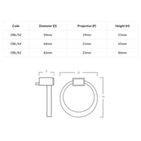 Oblique Cabinet Ring Pull