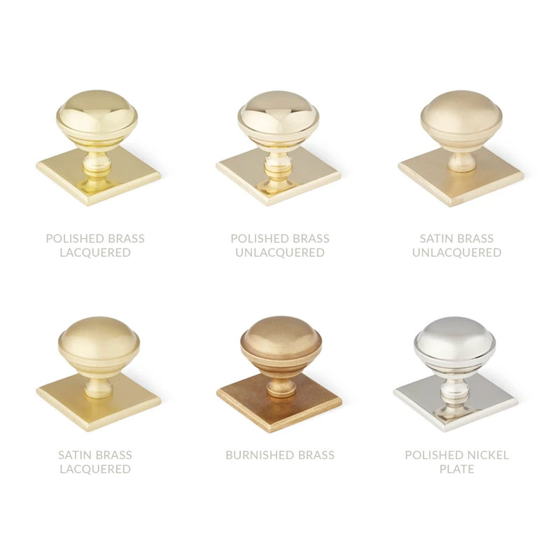 Queslett Knob with Square Backplate